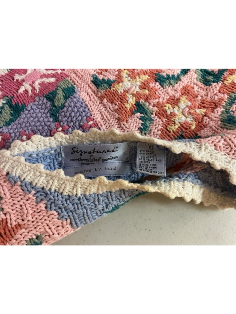 Northern Isles Vintage Floral Sweater Cottagecore Womens Small - Picture 7 of 7